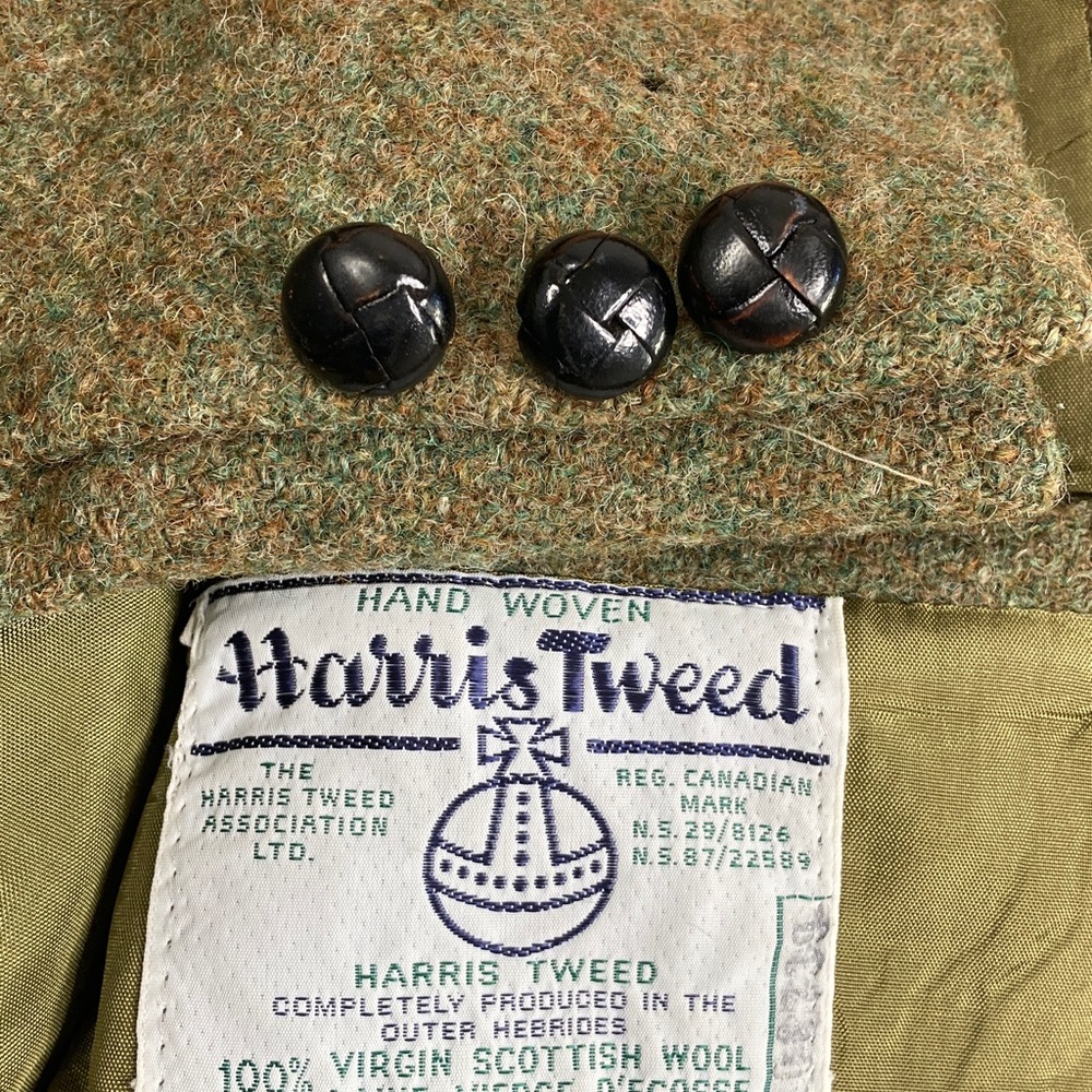 Vintage Green Harris Tweed Blazer